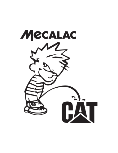 Bad boy Mecalac pees on Cat