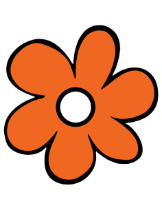 sticker autocollant d'une fleur pour décoration van façon flower power