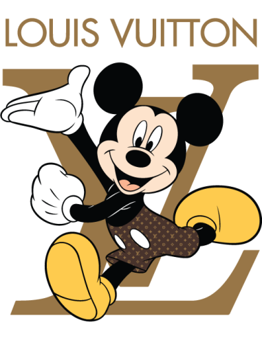 sticker autocollant Mickey x Louis Vuitton pour décoration adhésive