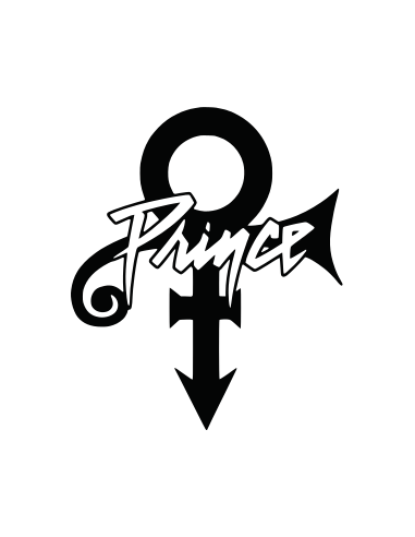 sticker autocollant du logo du chanteur pop prince