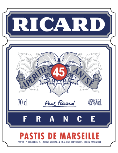 sticker autocollant étiquette ricard pour décoration adhésive