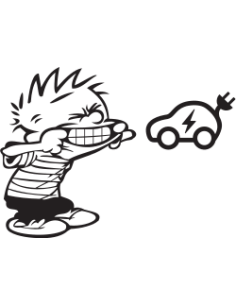 sticker auto calvin bad boy grimace les voitures électriques
