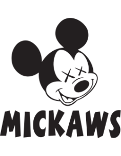sticker autocollant Mickey x Kaws