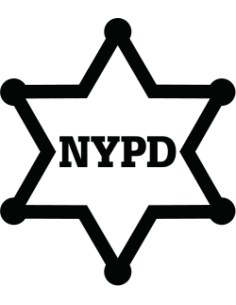 sticker autocollant Etoile de shérif NYPD