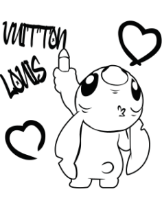 sticker autocollant original de stitch x vuitton