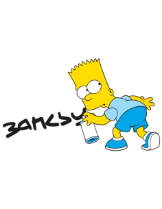 sticker autocollant Bart Simpson x Banksy