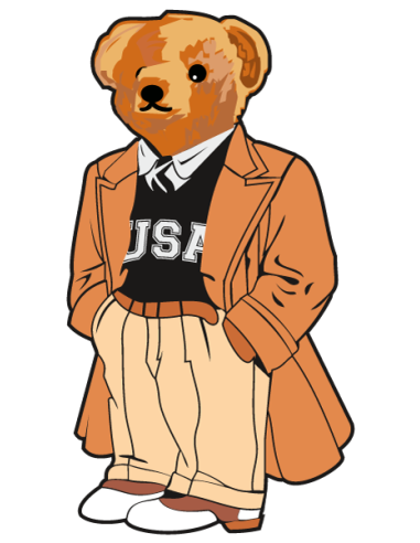 sticker autocollant de l'ourson Ralph Lauren