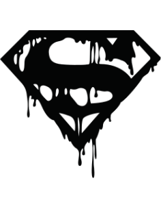 sticker autocollant superman avec effet peinture