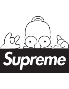 sticker autocollant Homer Simson x Supreme