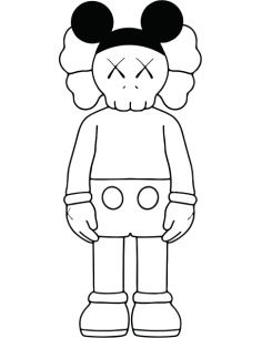 sticker autocollant kaws x disney