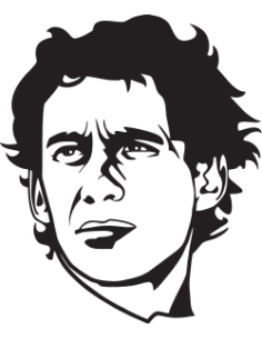 sticker autocollant ayrton senna