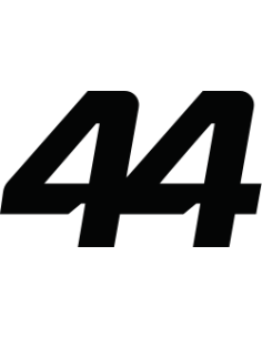 sticker autocollant du numéro de course 44 de Lewis Hamilton