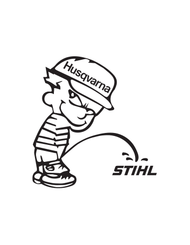 Bad Boy Husqvarna pees on Stihl