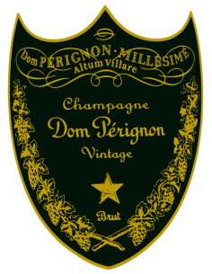 Dom Perignon label sticker in vinyl for bar decor