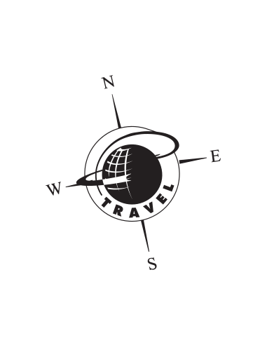 Sticker globe et boussole Travel en vinyle adhésif haute adhérence
