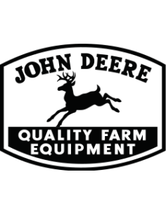 Vintage 1950 John Deere logo sticker in vinyl – leaping deer in shield