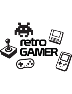 Retro Gamer vinyl sticker with joystick, Game Boy, controller and pixel art