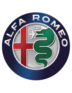 Sticker logo Alfa Romeo actuel – Décoration voiture ou murale, vinyle de qualité résistante, fabriqué en France.