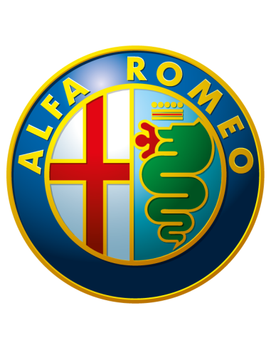 Sticker ancien logo Alfa Romeo – Style rétro pour voiture ou déco intérieure, fabriqué en France.