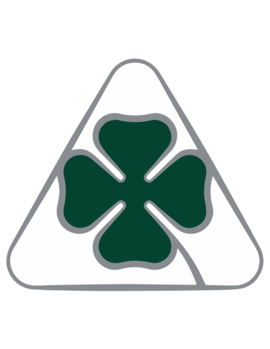 Sticker trèfle Quadrifoglio Alfa Romeo – Symbole sportif emblématique, déco auto ou murale, fabriqué en France.