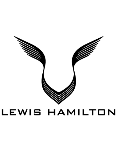 Sticker logo Lewis Hamilton en vinyle teinté. 20 couleurs. Fabriqué en France.