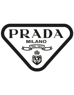 Prada Milano vinyl sticker. 20 colors. Stylish fashion decor. Made in France.