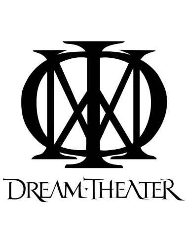 Black Dream Theater sticker – iconic logo in cut vinyl, no background, ideal for rock fans or instrument decoration