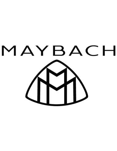 Sticker logo Maybach noir – design haut de gamme découpé en vinyle, idéal pour déco automobile de luxe