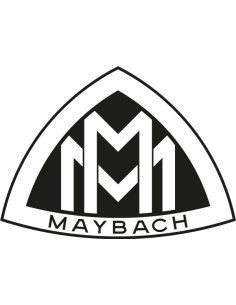 Black Maybach triangle logo sticker – premium vinyl decal without background