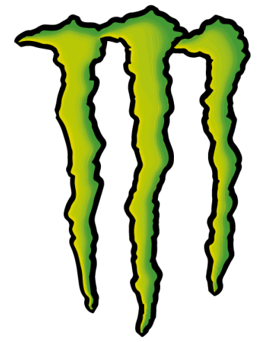 Printed Monster Energy sticker with green claw and UV protection – for cars, fridges, barrels or walls