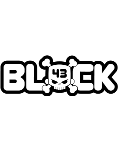 Ken Block 43 skull sticker – printed and die-cut with UV protection, racing tribute design
