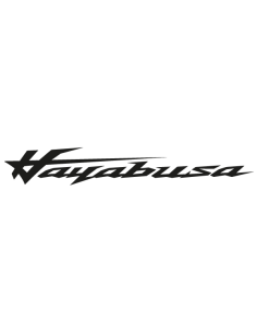 Hayabusa stylized lettering sticker – cut vinyl decal in 20 colors, no background