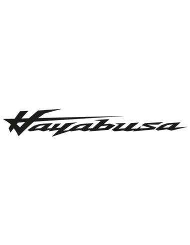 Hayabusa stylized lettering sticker – cut vinyl decal in 20 colors, no background