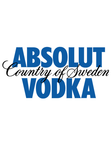 Absolut Vodka printed sticker for home bar or kitchen wall