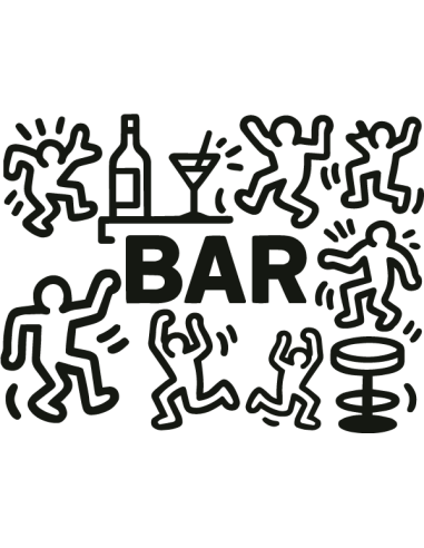 Keith Haring bar style