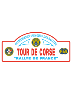 Sticker imprimé Tour de Corse Rallye de France plaque rallye historique décoration garage