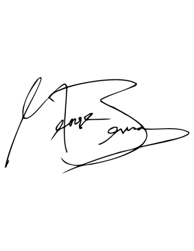 Sticker signature inspirée George Benson découpé sans fond en vinyle teinté masse décoration jazz