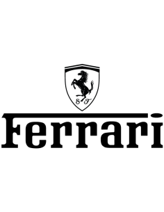 Sticker autocollant logo Ferrari écusson et lettrage en vinyle découpé passion auto.