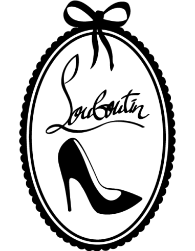 sticker original christian louboutin avec miroir pour deco d'intérieur et de mobilier