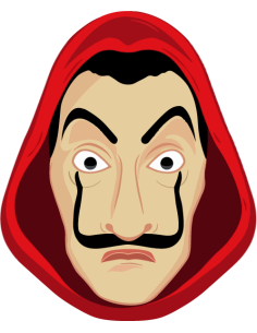 sticker autocollant masque série tv Casa de Papel