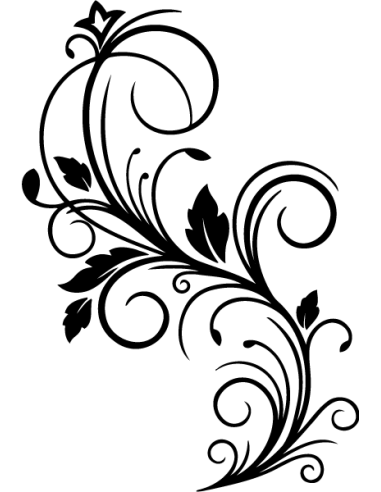 Sticker autocollant arabesque baroque florale en vinyle pour décoration de miroir dressing luxe et salon