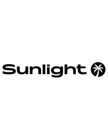 Sticker autocollant logo Sunlight avec palmier en vinyle pour rénovation de camping-car et fourgon