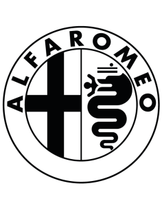 Sticker autocollant logo Alfa Romeo Biscione et croix en vinyle pour carrosserie voiture