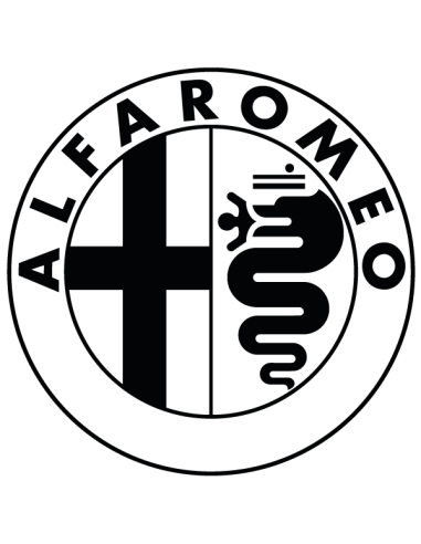 Sticker autocollant logo Alfa Romeo Biscione et croix en vinyle pour carrosserie voiture